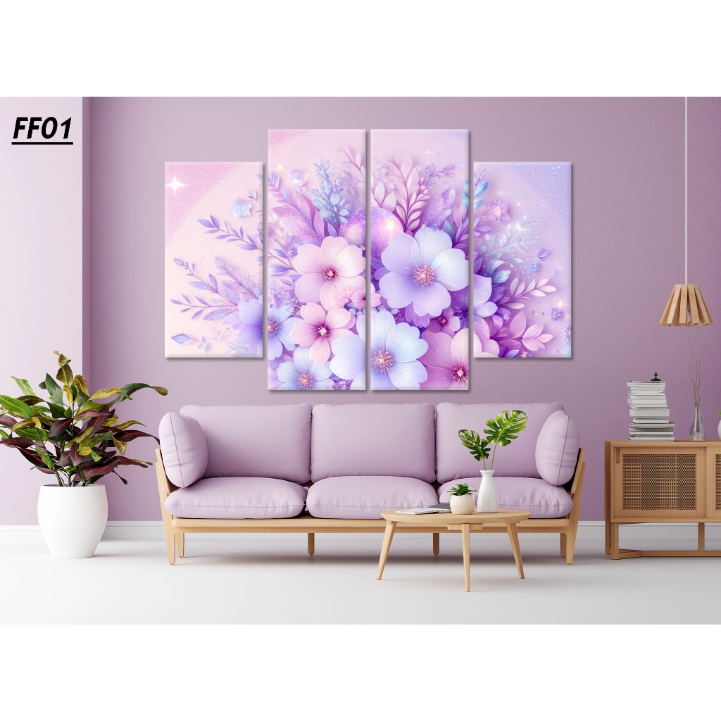 POSTER DEKORASI DINDING .POSTER PUZZLE BUNGA AESTHETIC