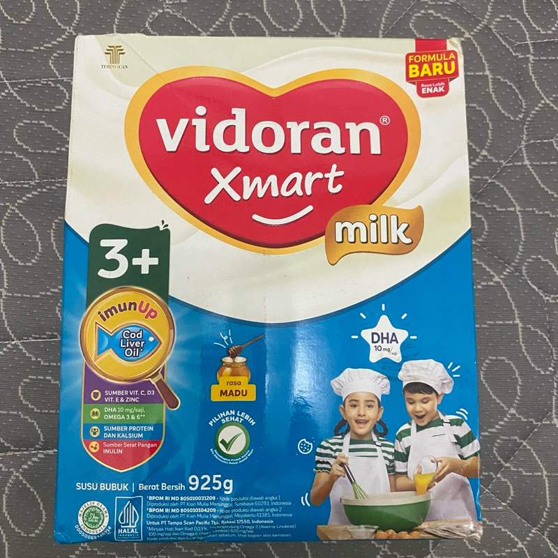 Susu Formula Vidoran Xmart Smart 3+ Rasa Madu 925gr 925 gram