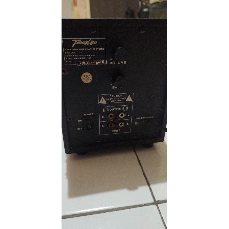 Speaker Subwoofer aktif Tekyo bekas