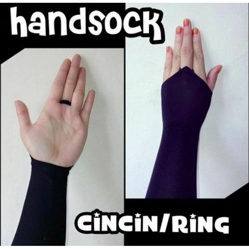 handsock cincin polos panjang/manset tangan/sarung tangan  muslimah