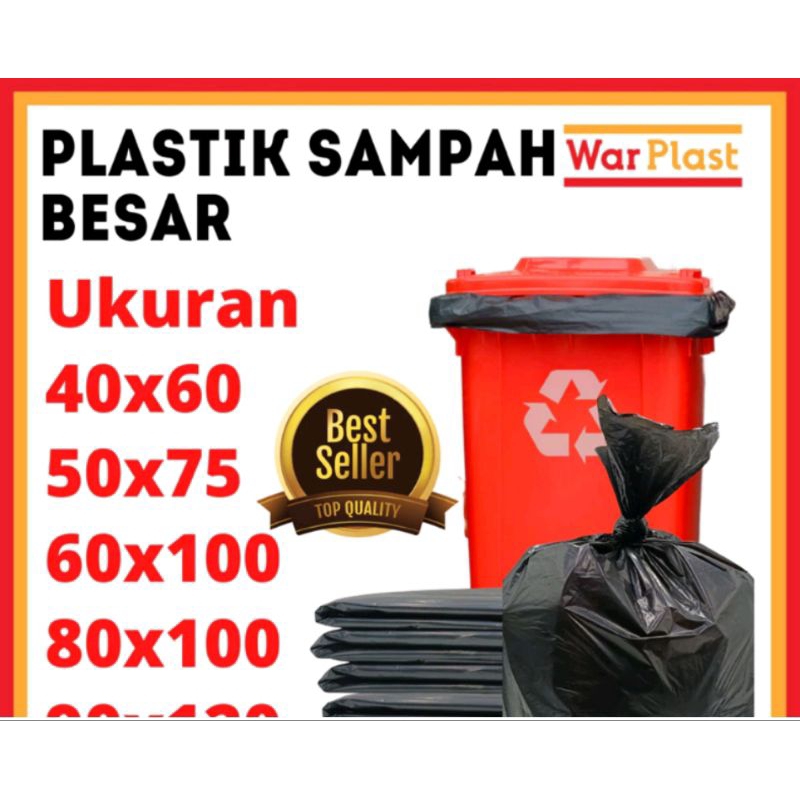 plastik Sampah | Kantong Plastik Sampah Hitam | Plastik Packing Besar Uk. 40 x 60 |  50 x 75 | 60 x 100 | 80 x 100 | 90 x 120