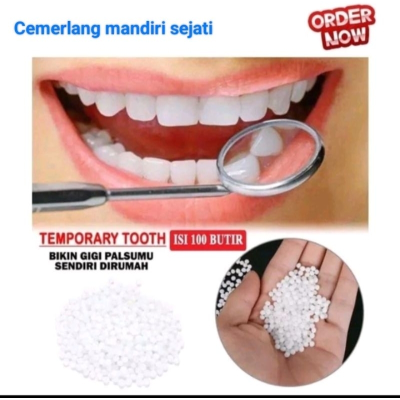 TEMPTOOTH GEL MEMBUAT GIGI PALSU/PENAMBAL GIGI ISI 100 [CMS]