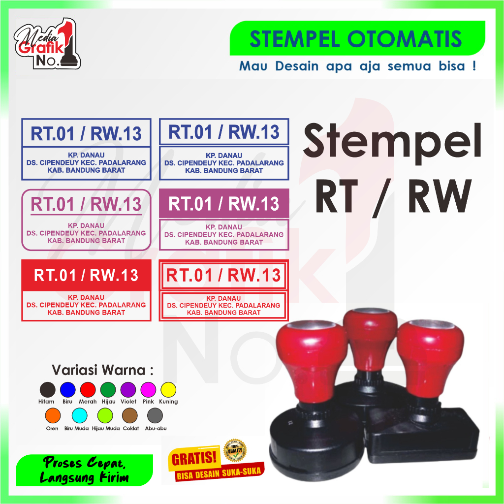 

COD Stempel RT / Stenpel Dinas Pak Erte / Stemple RT RW Variasi Persegi Custom Suka-suka