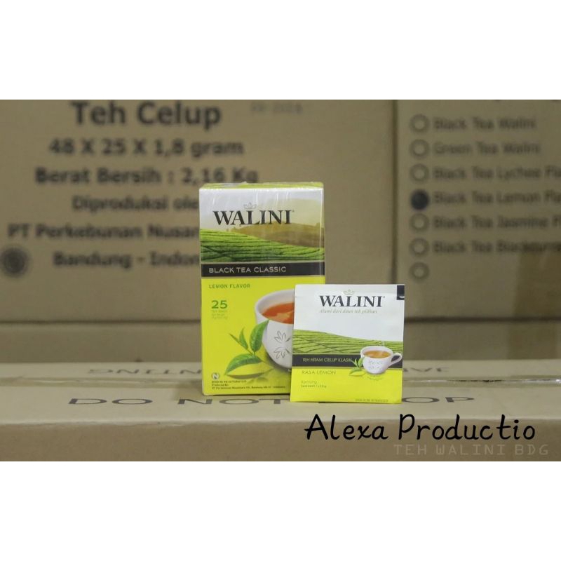 

Teh walini kemasan 25gram Rasa Lemon Plavour tea asli Bandung