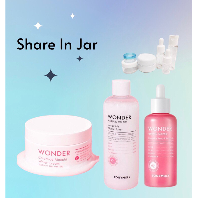 [SHARE IN JAR] TONY MOLY Wonder Ceramide Mocchi Water Cream TONYMOLY Wonder Ceramide Mochi Toner TON