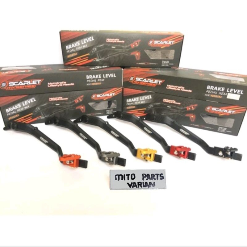 Scarlet - pedal rem full cnc Scarlet model expedition klx 150 bf Dtracker pedal rem tuas rem klx