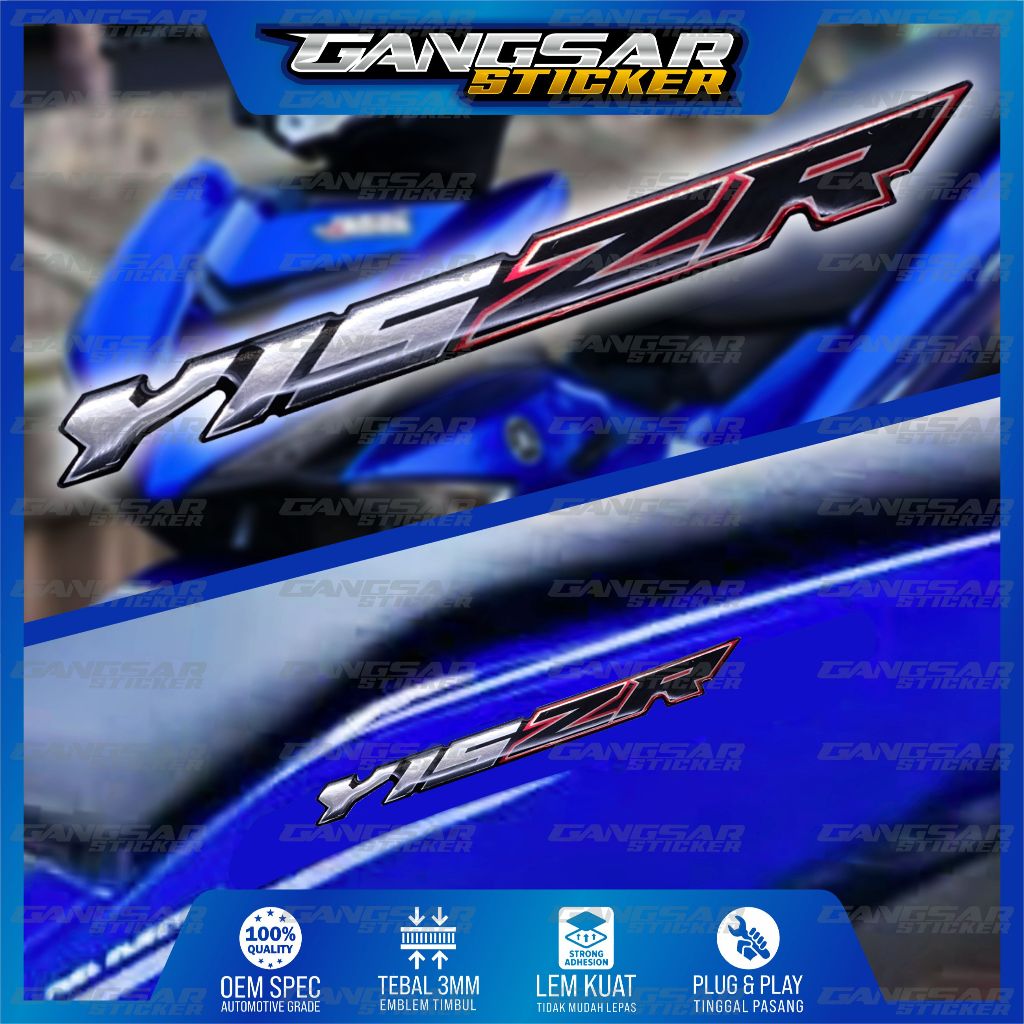 Emblem yamaha y15zr / emblem timbul y15zr / emblem mx king malaysia / stiker logo mx king