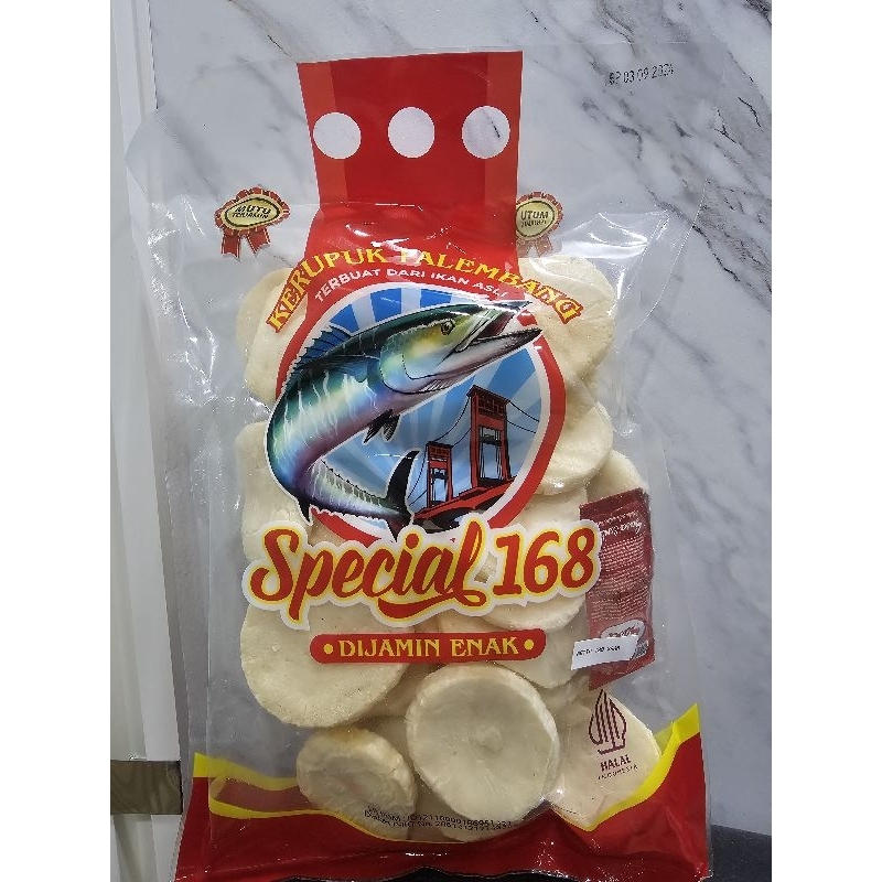 

kerupuk palembang asli 168 SEKARANG SUDAH GANTI KEMASAN MERK BARU KE BANYU MUSI