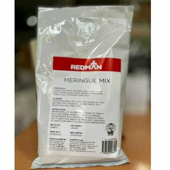 

Redman Meringue Mix 250gr Meringue Powder