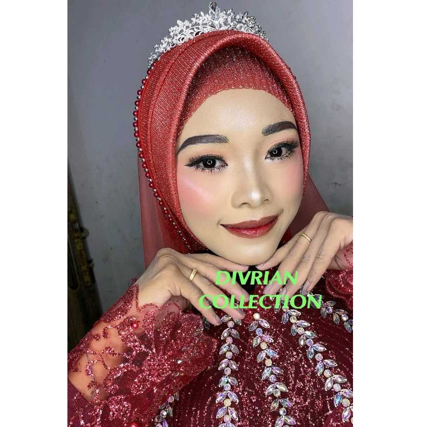 Promo Terbaru Slayer pengantin veil payet Mutiara untuk akad pernikah tunangan sunting pelaminan wed