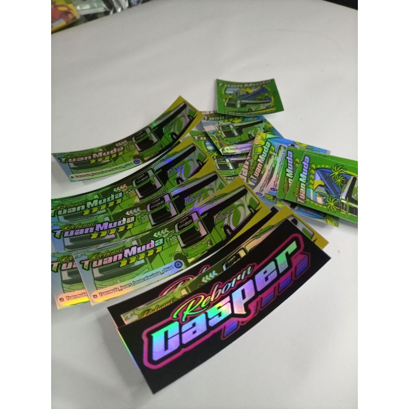 

16 pcs sticker hologram tuan muda asli unit