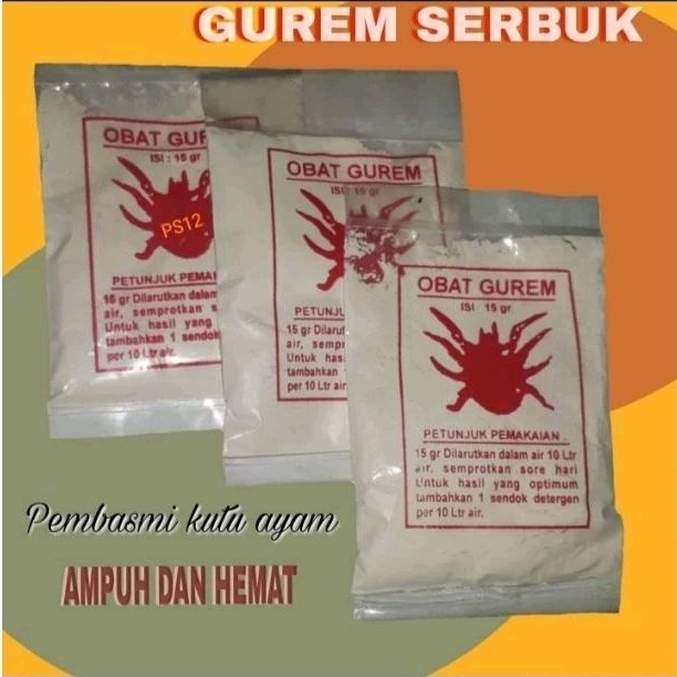 GUREM SERBUK PEMBASMI KUTU PADA HEWAN PEMBASMI CAPLAK OBAT KUTU AYAM KUTU KUCING KUTU KELINCI