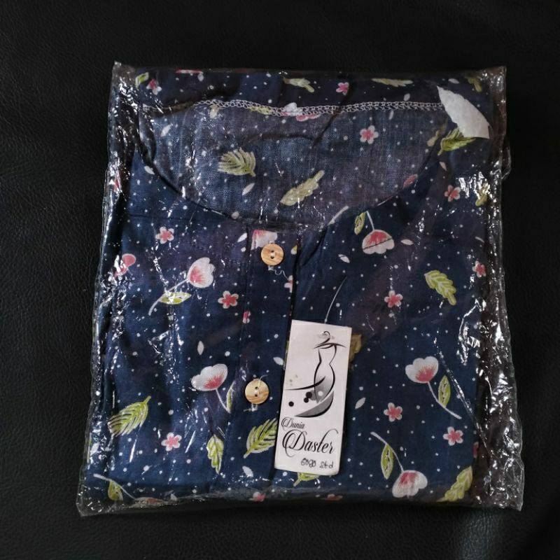 Setelan Baju Tidur Pendek ukuran Standar warna Navy (merek Dunia Daster)