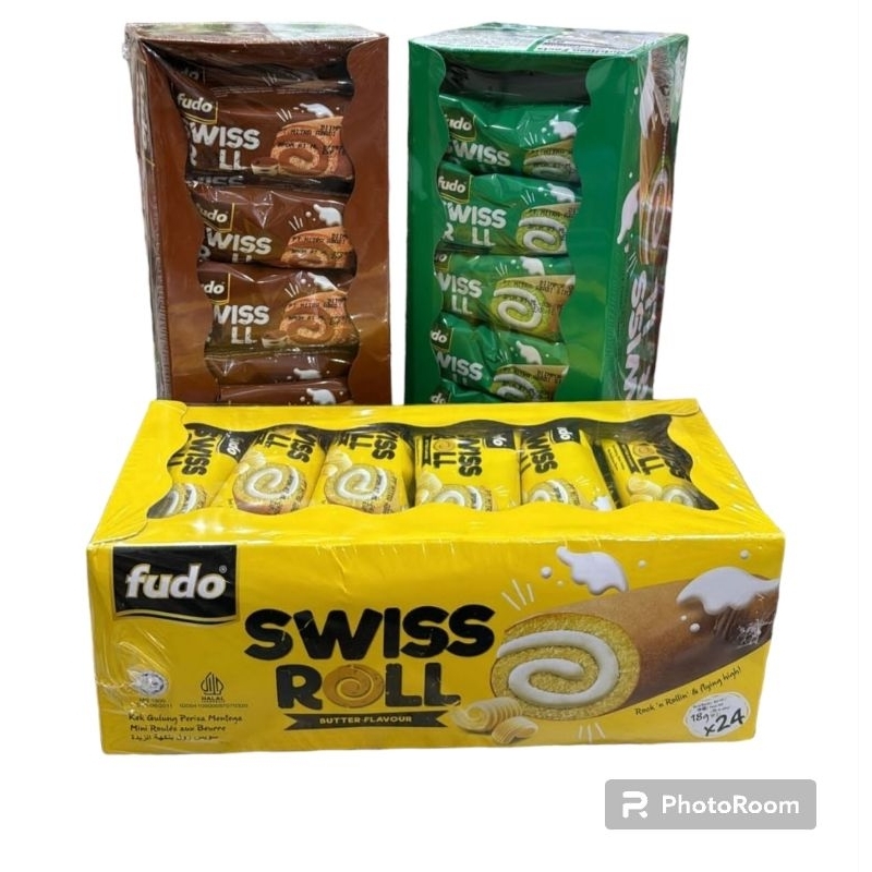 

fudo swiss roll bolu lapis cream layer cake wih cream