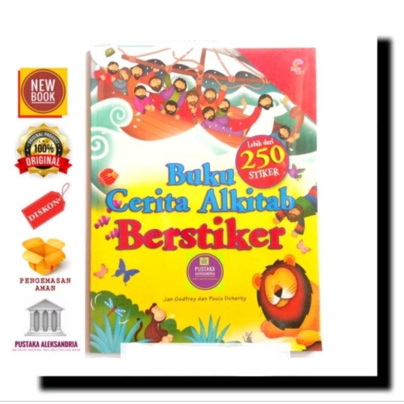 BUKU CERITA ALKITAB BERSTIKER Jan Godfrey buku cerita anak alkitab anak bergambar