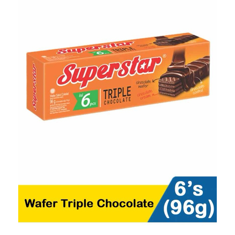 

Superstar Wafer Triple chocolate 96 Gram