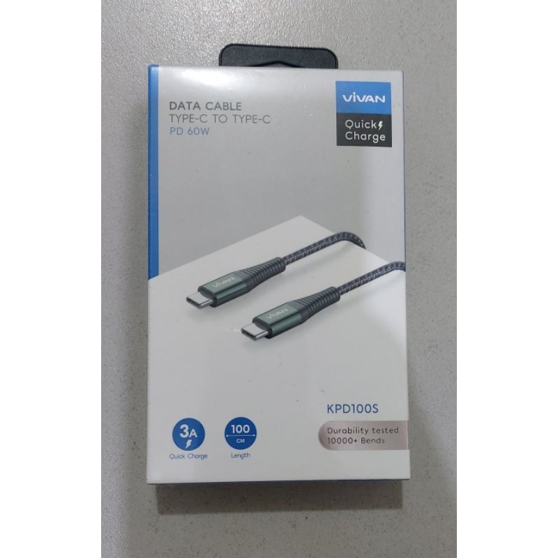 KABEL CHARGER FAST CHARGING TIPE C TO C 3A MEREK VIVAN