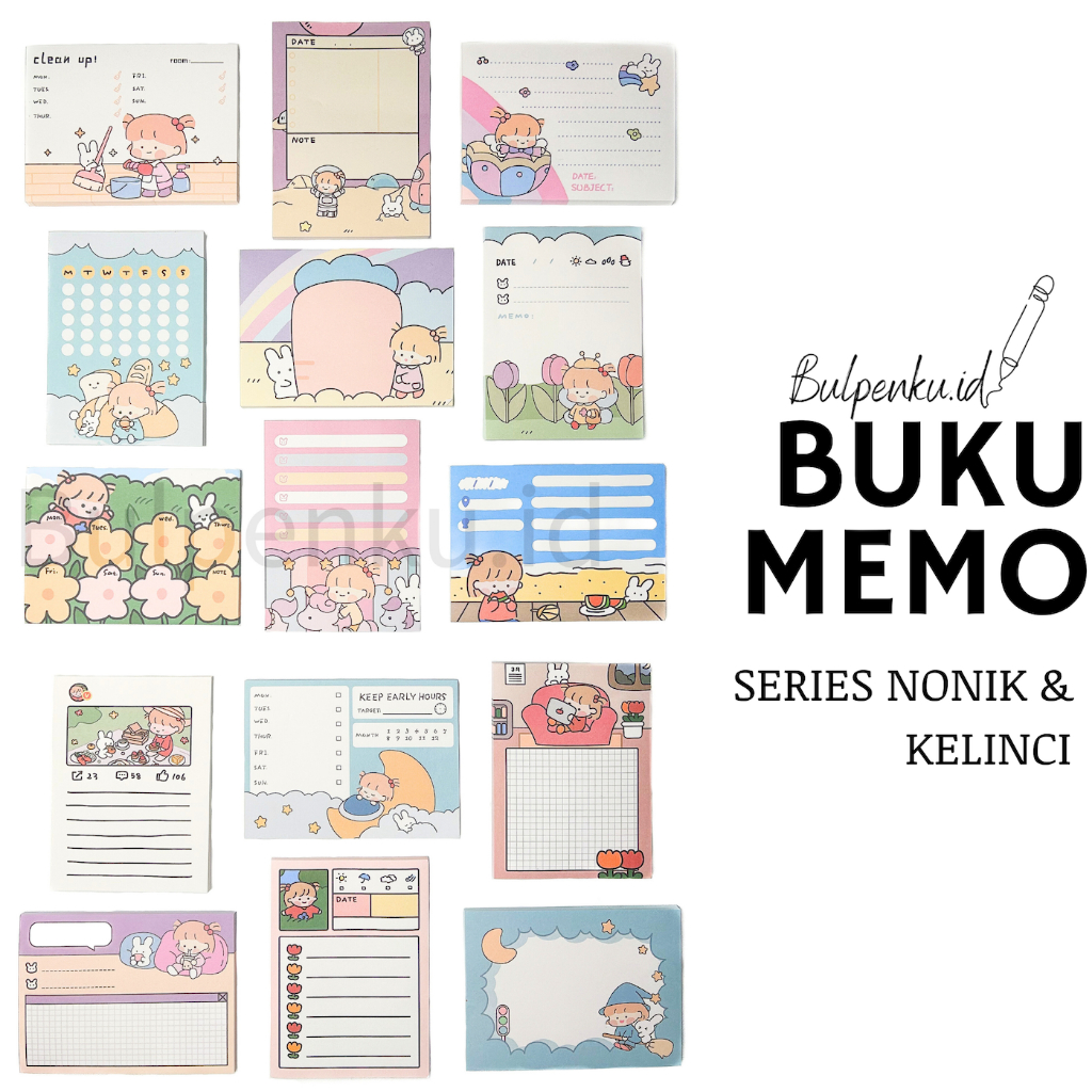 

Buku Memo 80 lembar / Memopad / Notepad / Buku catatan kecil
