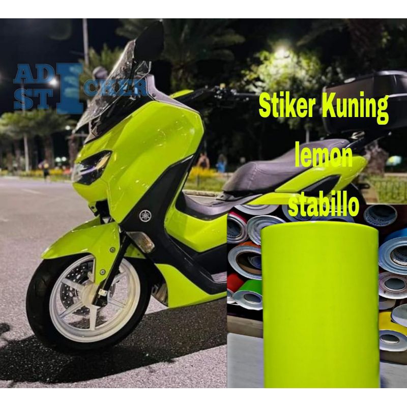 Skotlet  Hijau Stabilo Stiker stabilo kuning lemon skotlite motor mobil warna stabilo