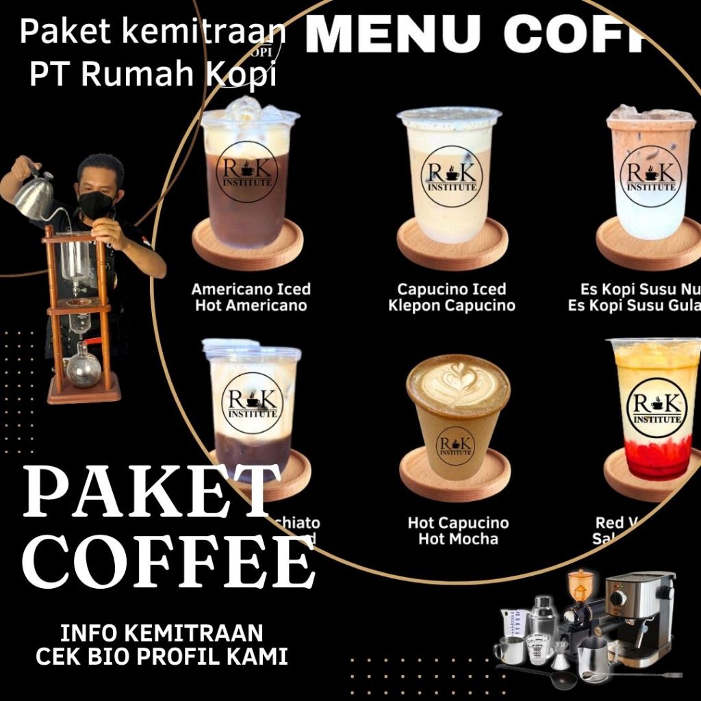 

Paket Coffee Kemitraan Rumah Kopi Paket Usaha Langsung Training