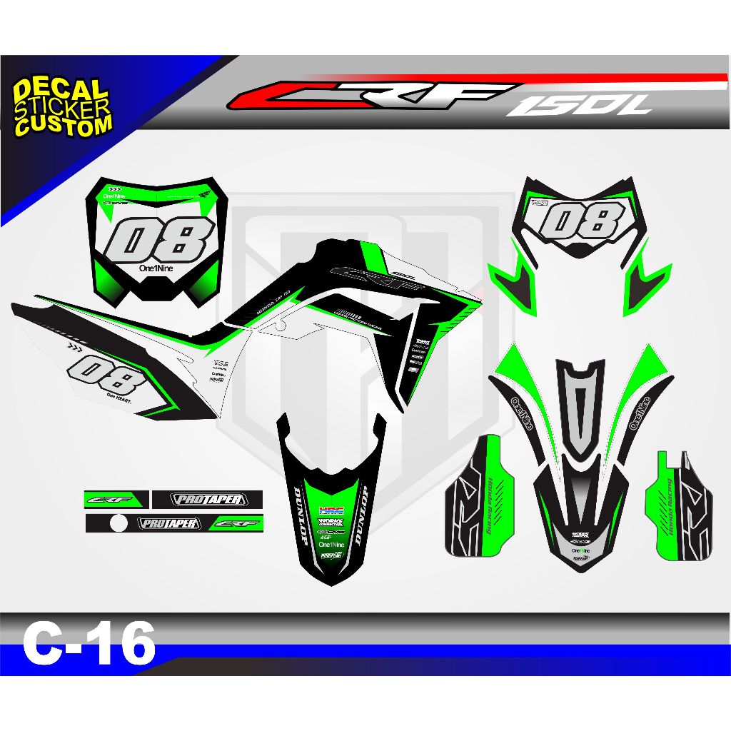 COD Lis Striping CRF 150L, Striping motor fariasi, Sticker motor, Striping custom CRF 150, Lis body 