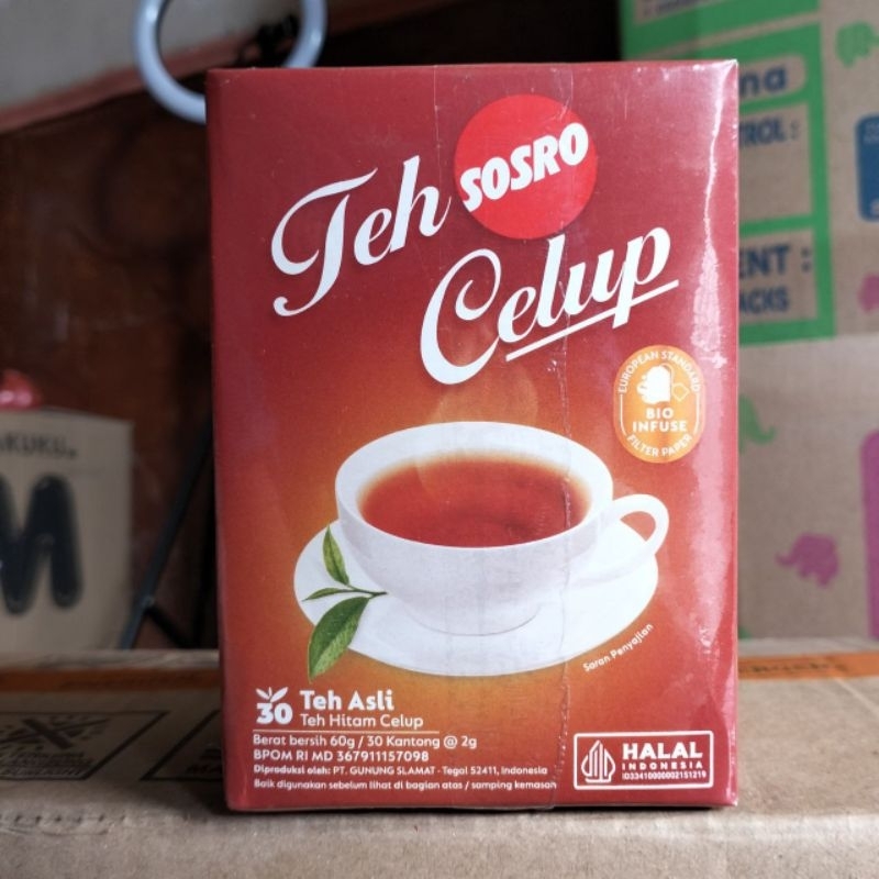 

TEH CELUP SOSRO 1 BOX ISI 30 KANTONG TEH