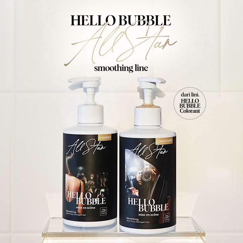 Shampoo Korea Mise en scene Hello Bubble All Star Smoothing Shampoo 500ml - Shampo Untuk Rambut Diwa