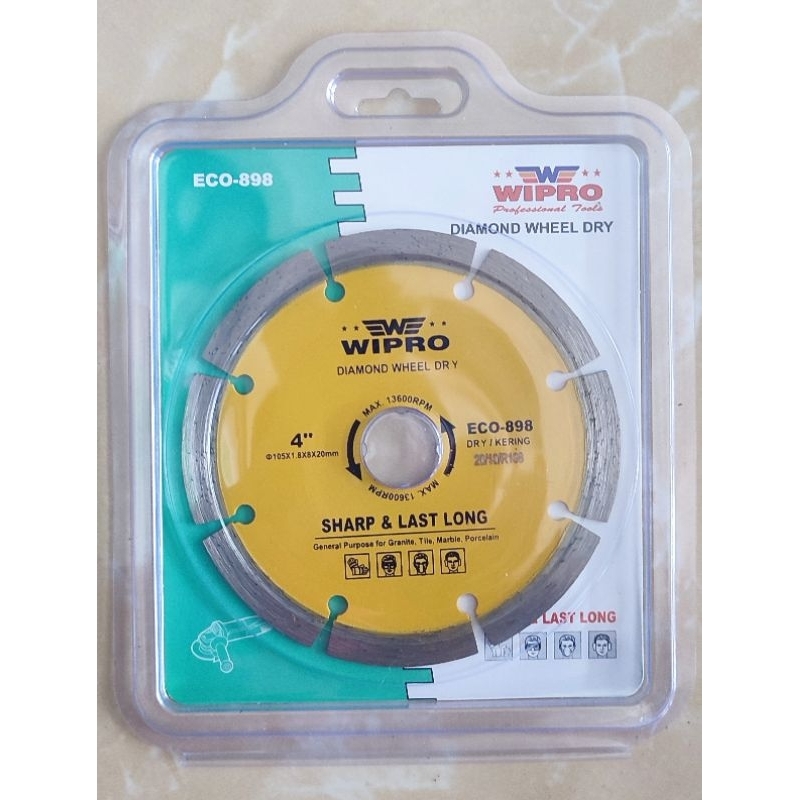 Mata Potong Tehel Diamond Wheel Wipro 4" Dry