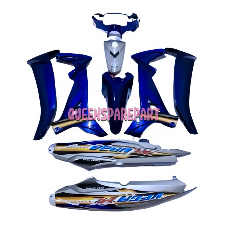 FULL BODY HALUS VEGA R NEW BIRU SILVER TAHUN 2006-2009 + STIKER