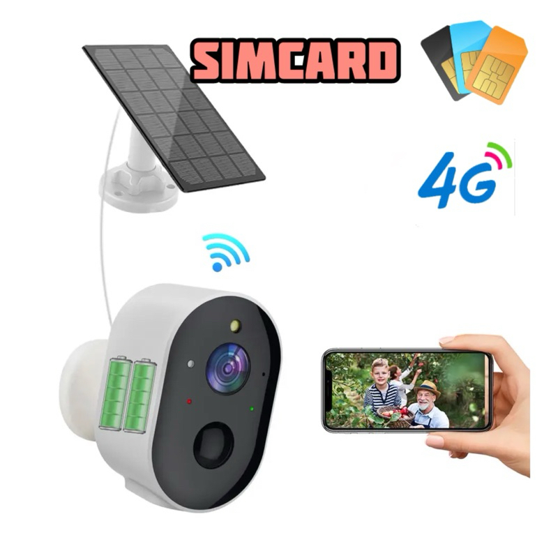 Camera CCTV SIMCARD 4G Panel Surya & Tanpa Panel Surya
