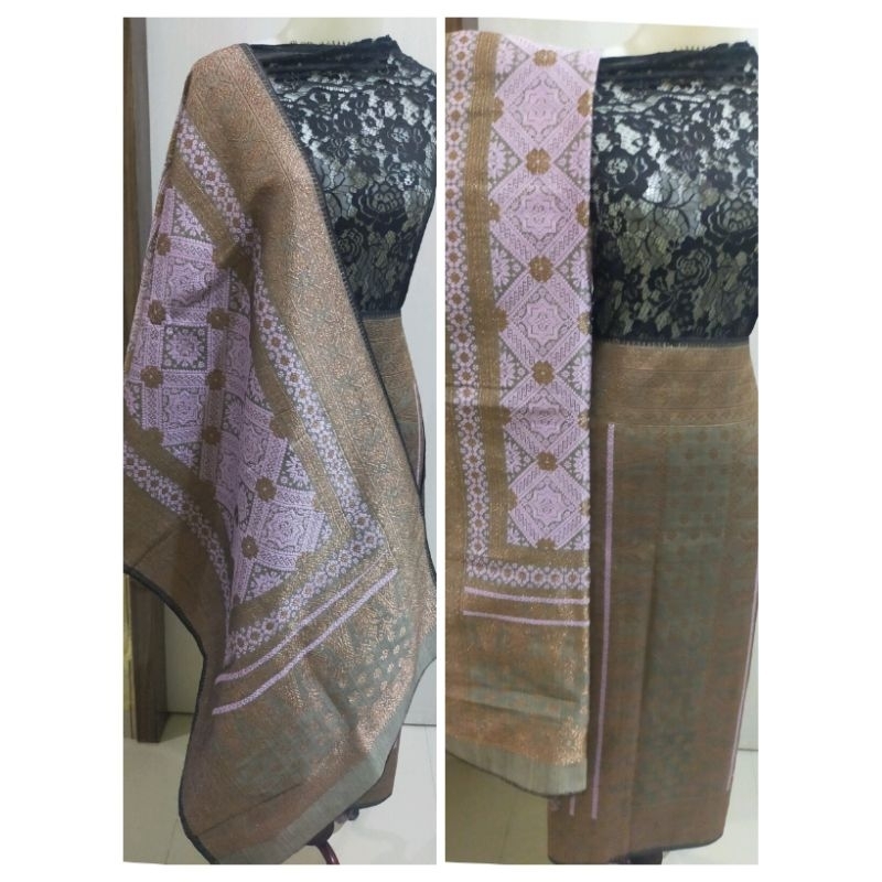 Bungo Cino Tembaga Lilac sutra gebeng ori