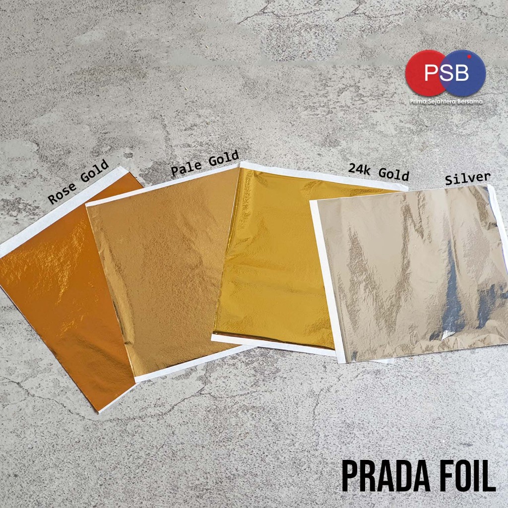 Kertas Prada Foil / Foil Emas / Gold Leaf (10 lembar)