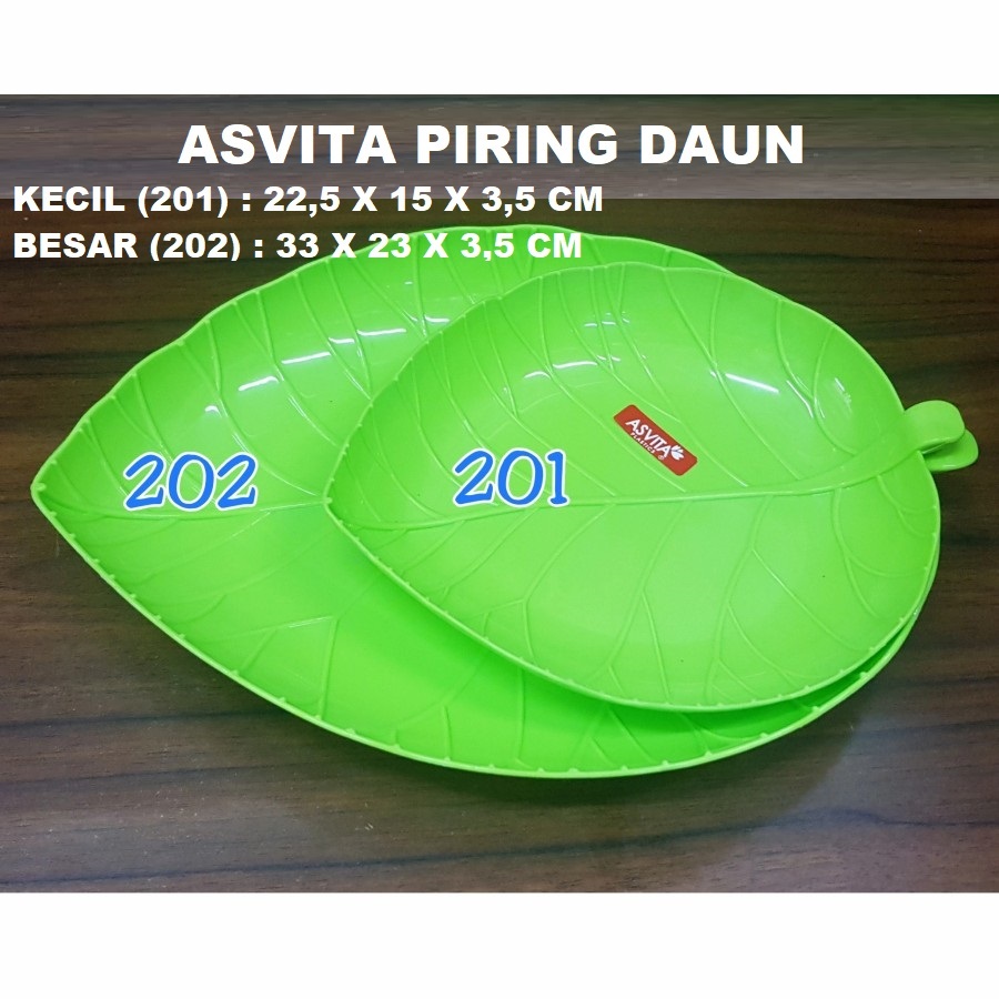 Piring Daun Asvita 201 / 202 Piring Saji Plastik Model Daun