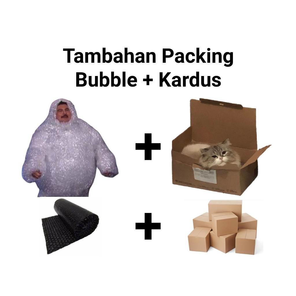 

Tambahan Packing Bubble + Dus (Medium - Untuk Barang Ukuran Normal) / Extra Packing Bubble + Dus Ukuran Medium