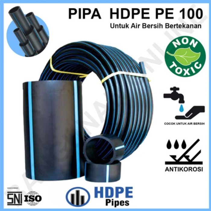 Pipa HDPE 2-1/2” inch Selang HDPE Hitam