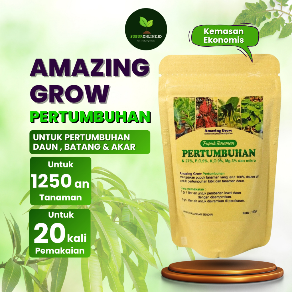 Pupuk Tanaman Pertumbuhan : Amazing Grow Tumbuh100gr
