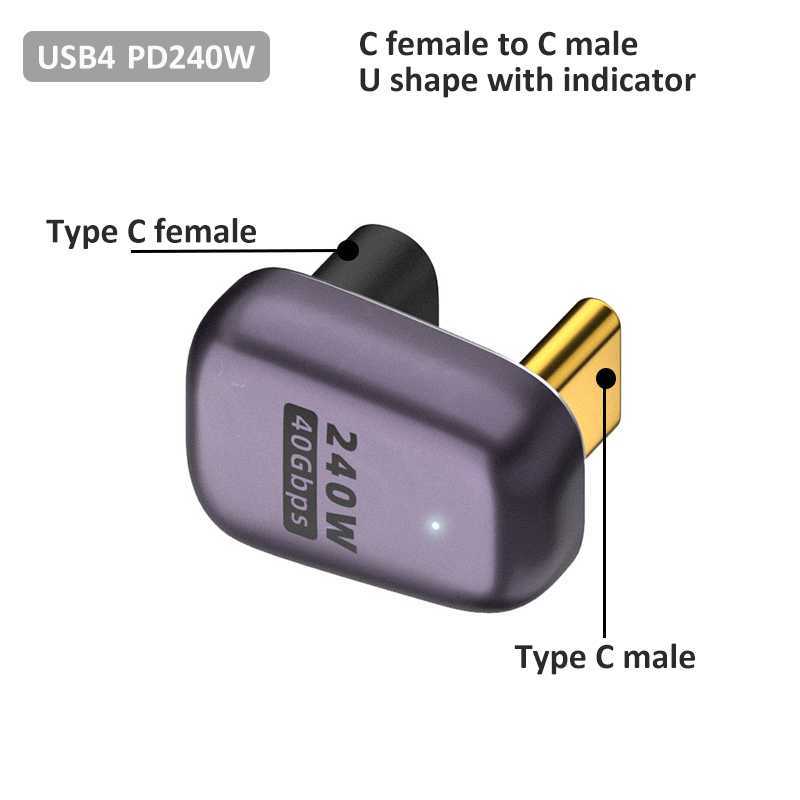 OTG USB Type C HIGH Speed USB Female to Male Adaptor Model U 40 Gbps