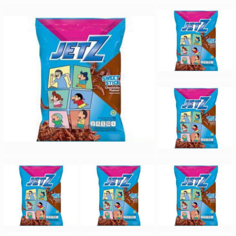 

Jetz Snack Sweet Stick Chocolate Flavour / Cemilan Stick Rasa Coklat 65 Gr