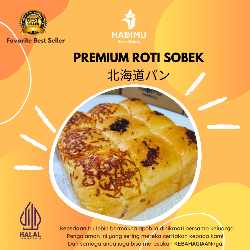 

Milk Bread - Hokkaido Bread - Roti Sobek - Lembut - Halal - Enak - Rendah Kalori - Roti Jepang - Roti Korea