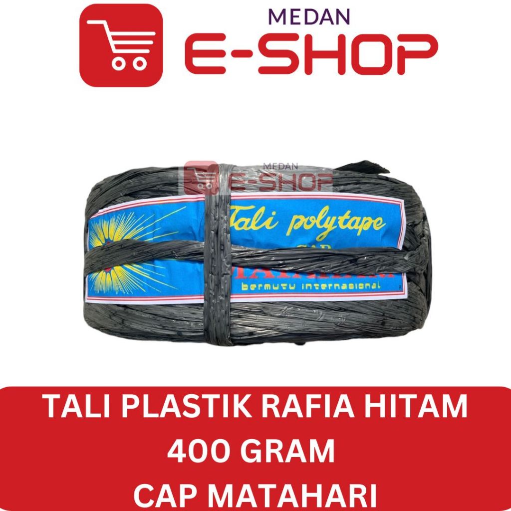 

Tali Plastik Rafia hitam / Tali Polytape Hitam Matahari