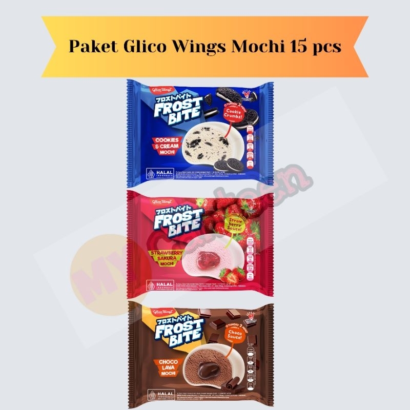 Paket es krim glico mochi 15 pcs