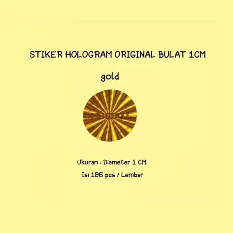 

Stiker Segel Hologram 3D Original Bulat Diameter 1 cm
