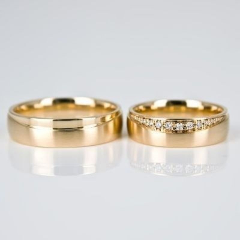 Cincin Pernikahan Lamaran Emas 18k/75%/Berlian/Emas 18k/75% Wedding Ring Free Box Cincin & Free Ukir