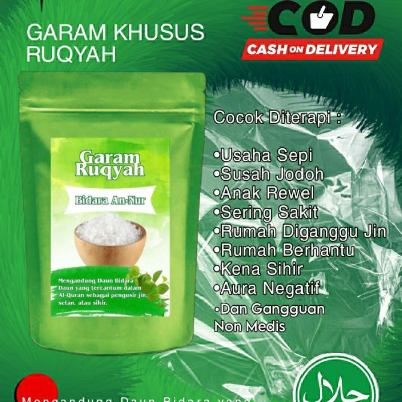 

garam ruqyah garam kasar extrat daun Bidara yang sudah di do'a kan metode ruqyah mandiri