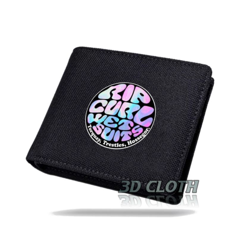 Dompet Kanvas Fashion Ripcurl - Dompet Canvas Lipat Kekinian Distro Premium Pria Wanita - E-Wallet C