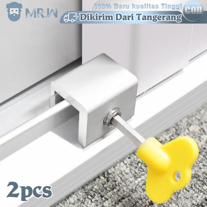 2set Kunci Jendela Sliding Anak Bayi Kunci Jendela Geser Safety Sliding Window Lock Kunci Jendela Sl