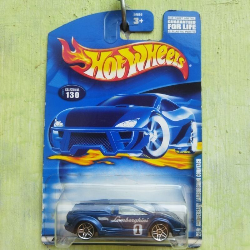 hot wheels 25th anniversary Lamborghini Countach HW bluecard