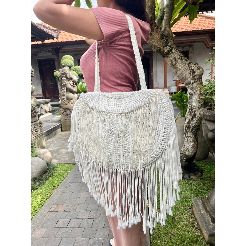 Tas Rajut Rumbai Bohemian Style Tas Bali