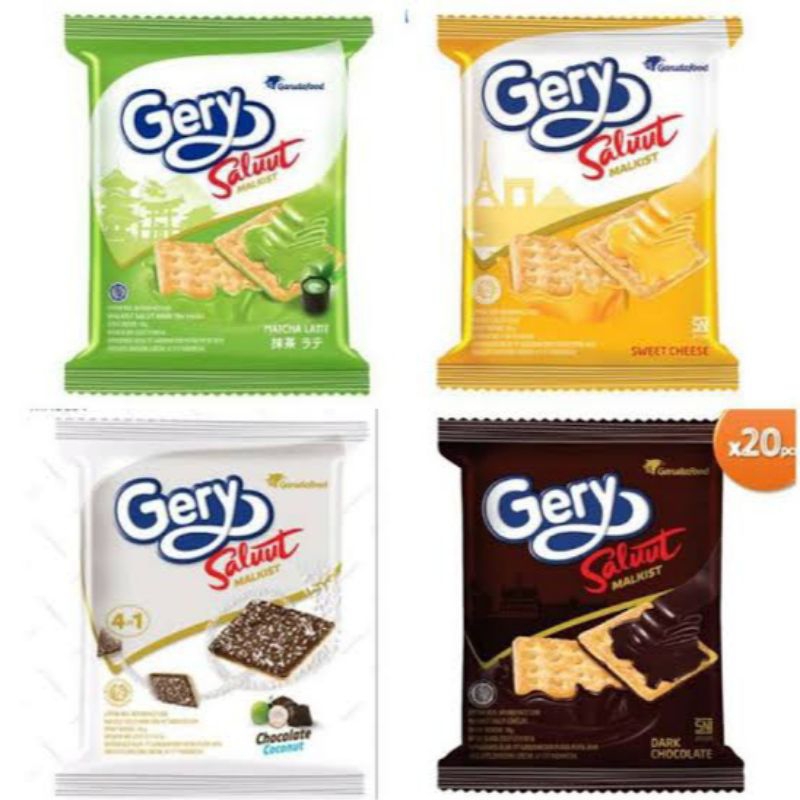 

Gery Crackers Malkist Saluut All Variant 1pack isi 10pcs/18gr