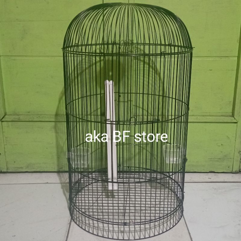 sangkar ruji Lovebird tangkringan dan cepuk